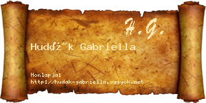 Hudák Gabriella névjegykártya